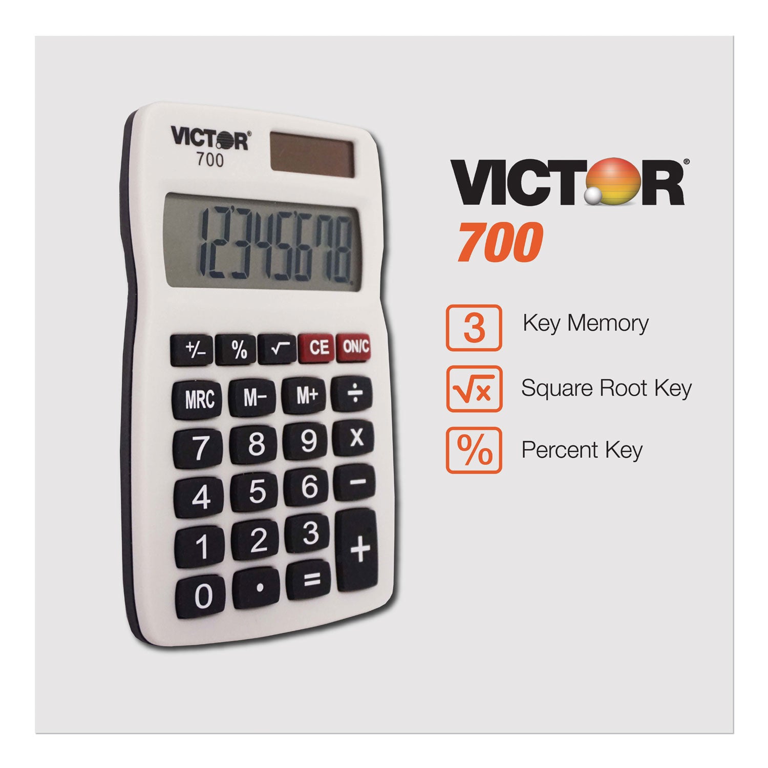 700 Pocket Calculator, 8-Digit LCD - 