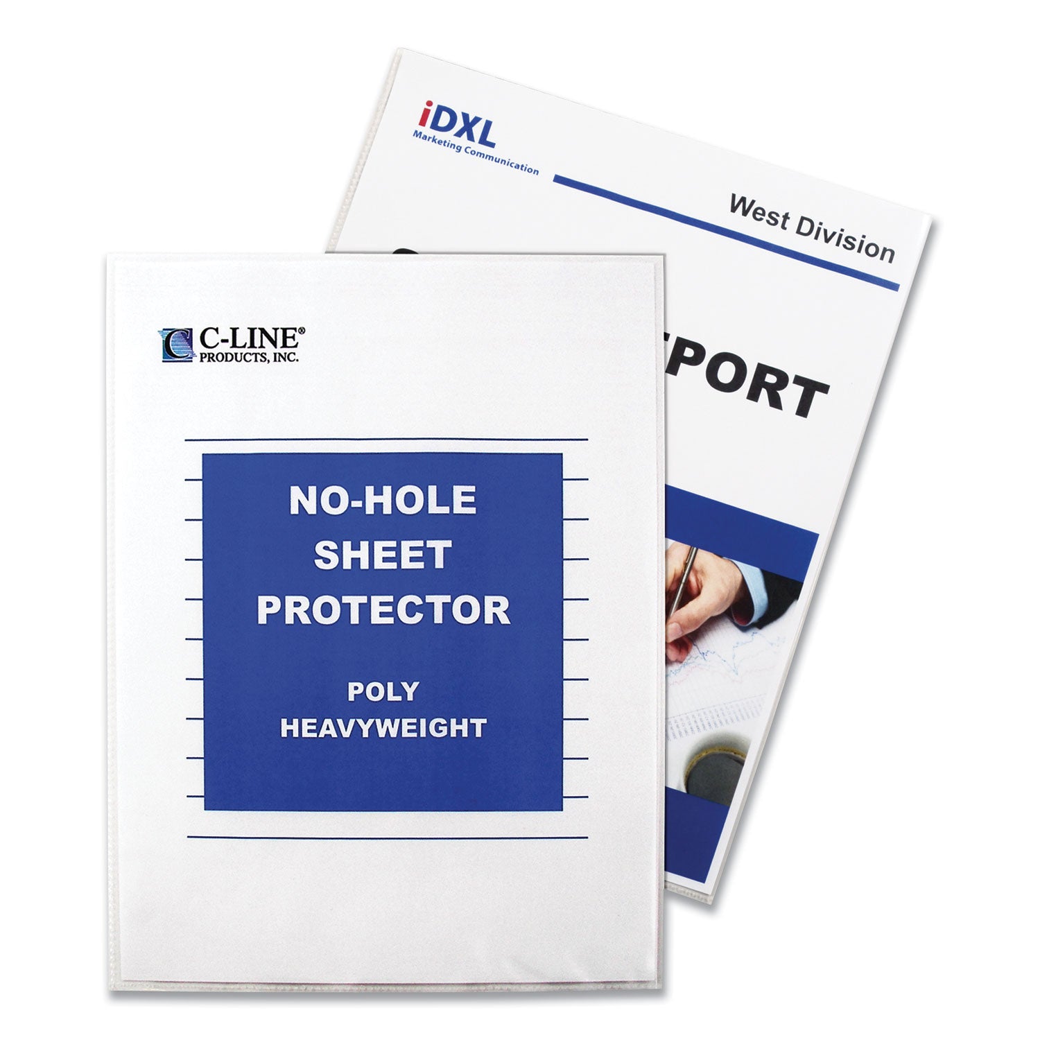 top-load-no-hole-sheet-protectors-heavyweight-clear-2-capacity-25-box_cli62907 - 1