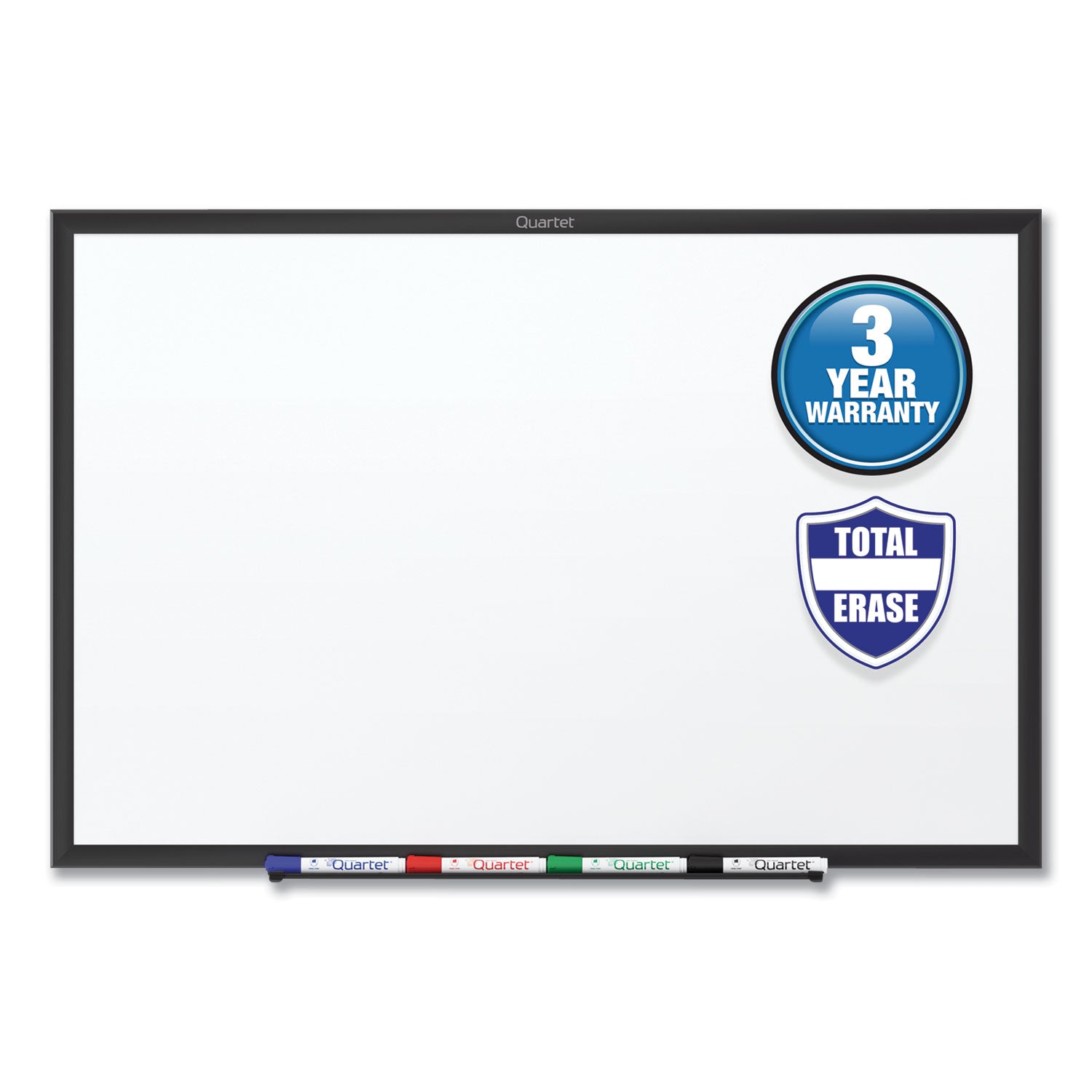 Classic Series Total Erase Dry Erase Boards, 36 x 24, White Surface, Black Aluminum Frame - 