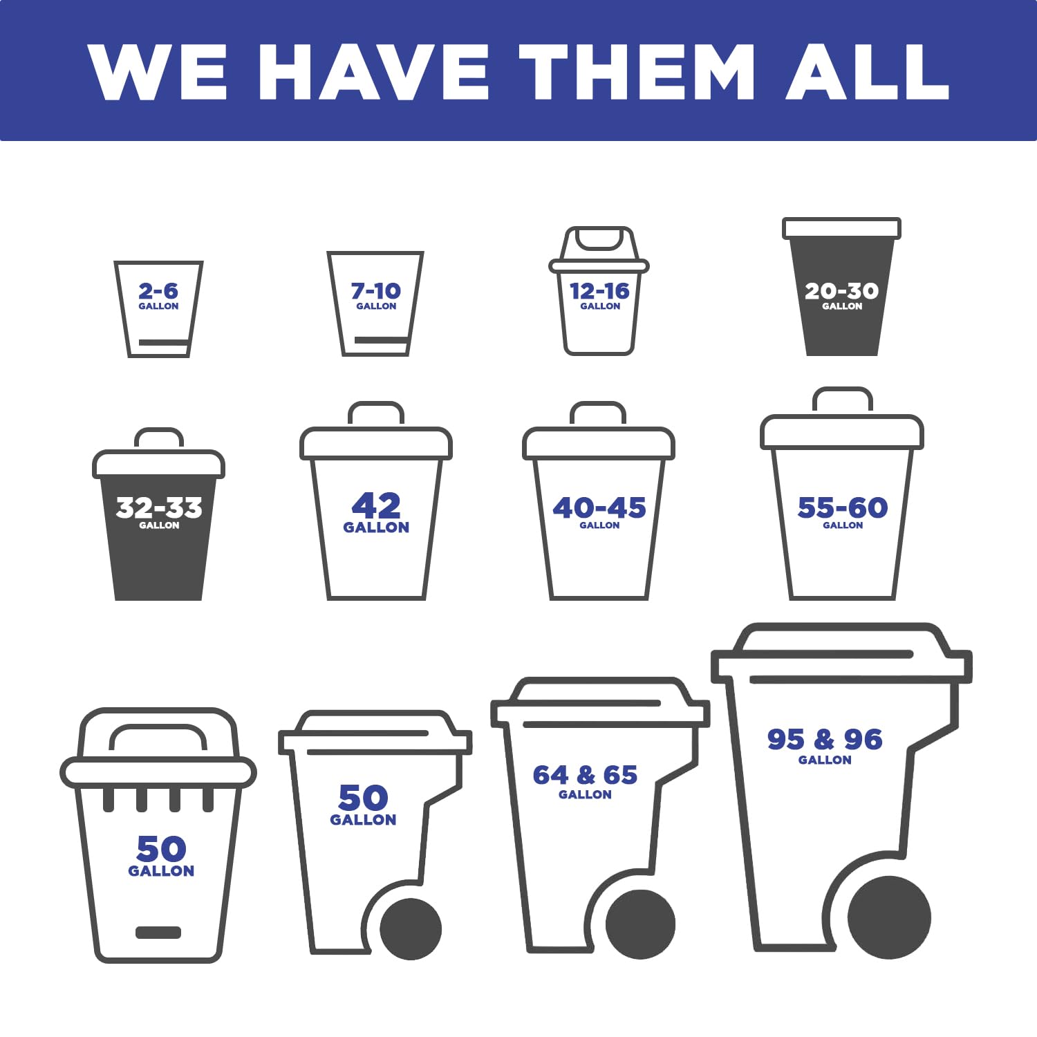 23" x 10" x 39" 33 Gal 1.3 Mil Black Recycling Bags, 100/Case