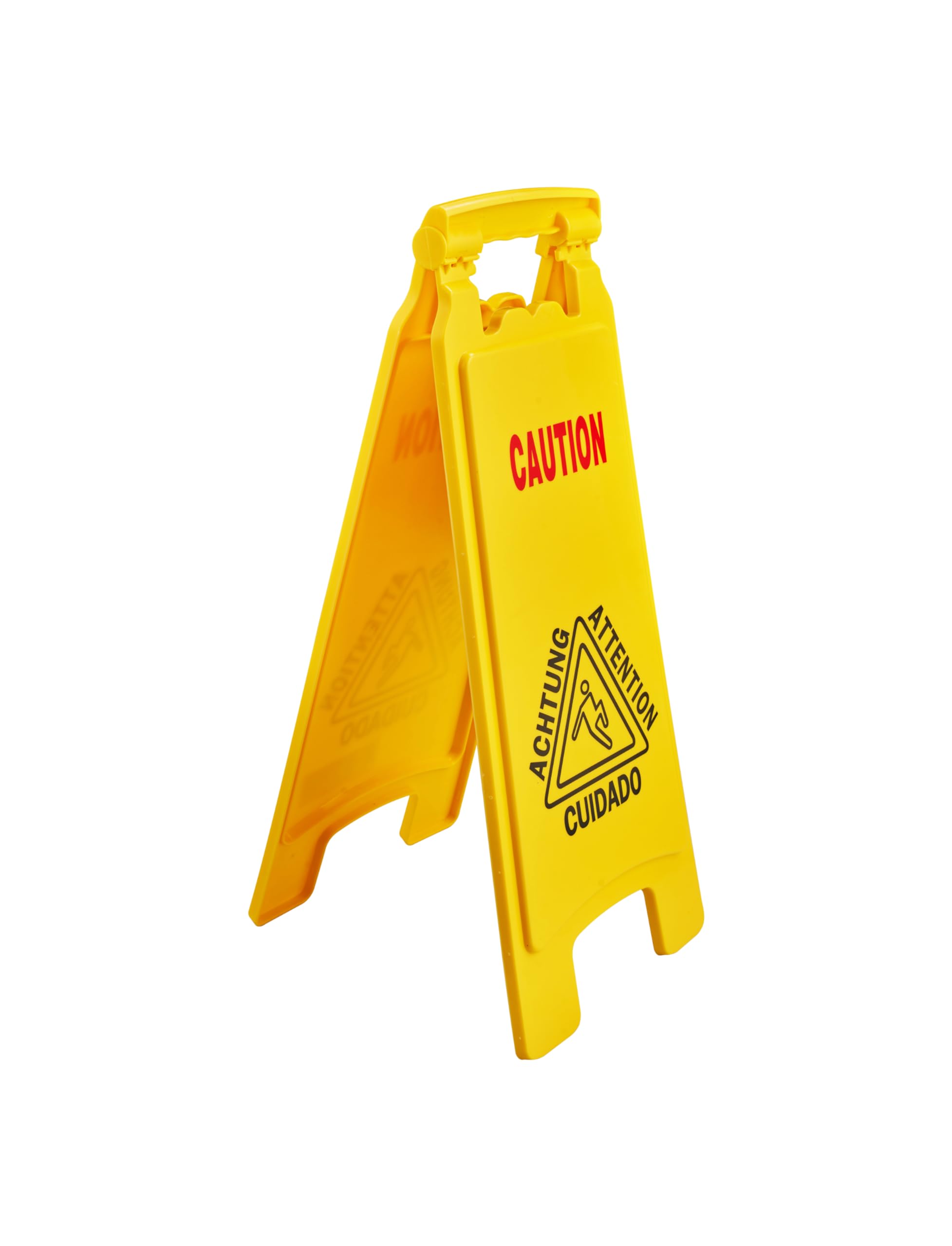 Caution "Wet Floor" Sign, Bright Yellow, Slippery When Wet A-Frame Sign