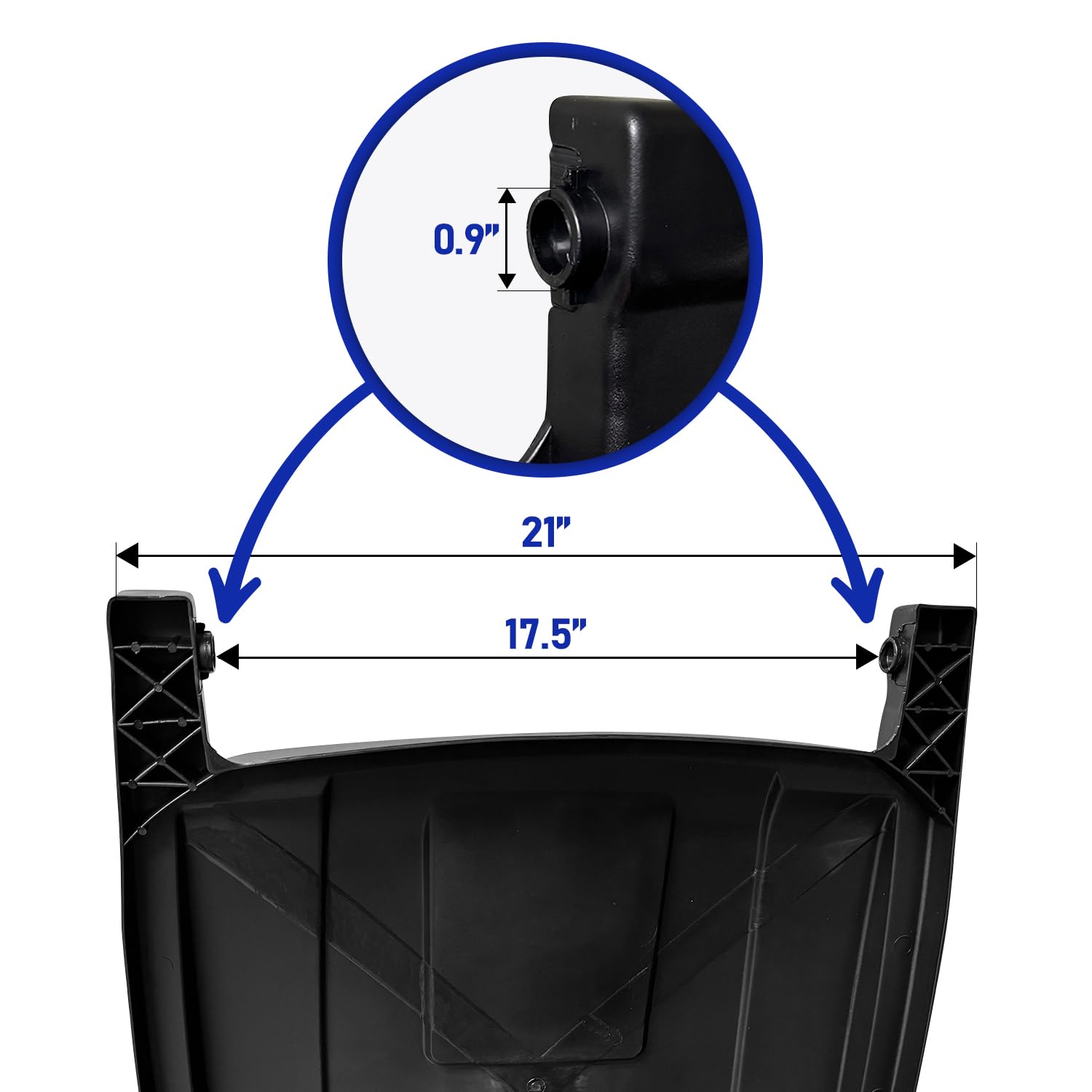 Replacement Lid for Plastic Prince 50 Gallon Rollout Container