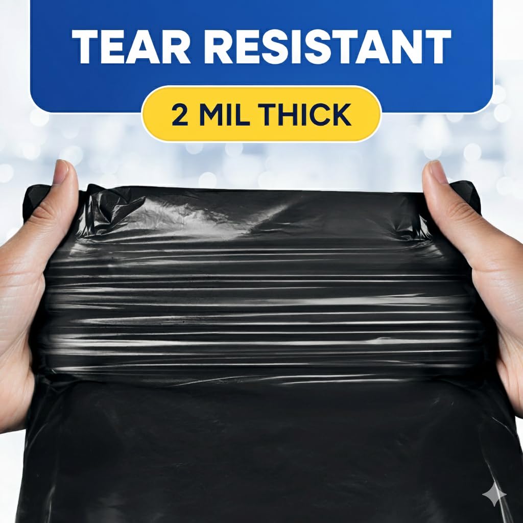 plastic prince 37 x 50 55 gallon 2 mil black trash bags 10 rolls of 10 bags total of 100/case