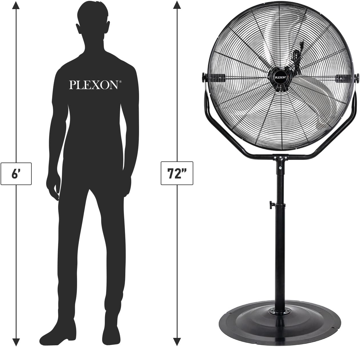 30 in. Black High Velocity Pedestal Fan, 3-Speed