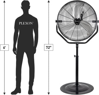 30 in. Black High Velocity Pedestal Fan, 3-Speed