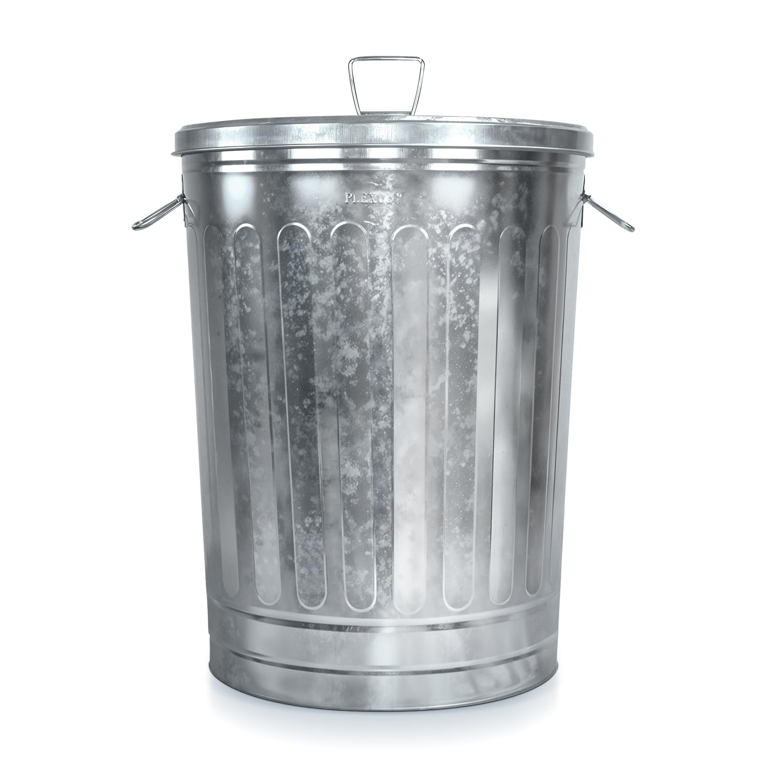 31-Gallon Galvanized Steel Round Trash Can with Lid