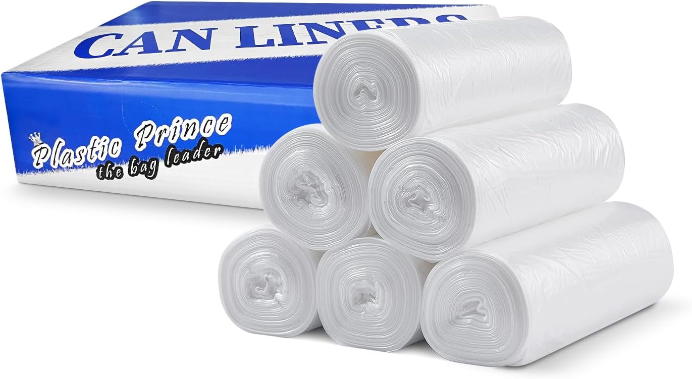 40" x 48", 45 Gal, 10 Mic, Clear High-Density Can Liners, 250/Case