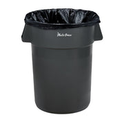 32-Gallon Round Trash Can Gray | Durable Plastic