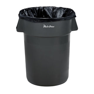 32 Gal Gray Round Trash Can