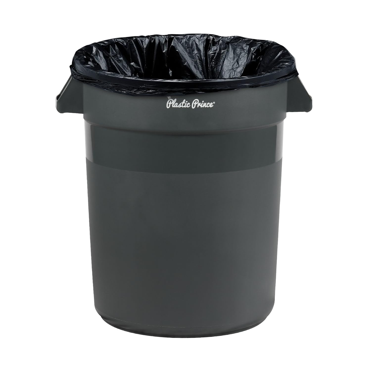 20 Gal Gray Round Trash Can