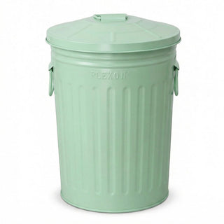 plexon-2-gallon-small-metal-trash-can-with-lid-bathroom-garbage-can-with-lid-bathroom-trash-can-for-bedroom-office-kitchen-indoor-waste-basket-round-powder-coated-green-bucket