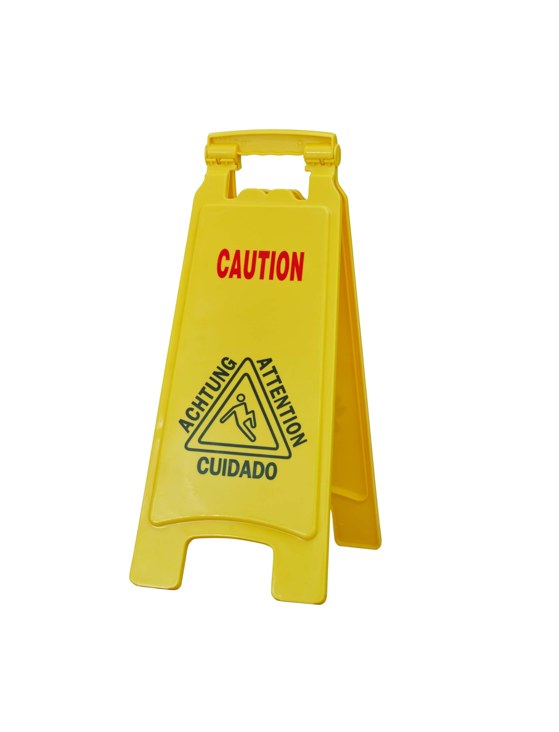 Caution "Wet Floor" Sign, Bright Yellow, Slippery When Wet A-Frame Sign