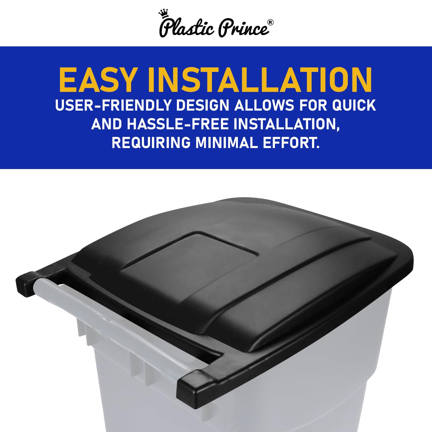 Replacement Lid for Plastic Prince 50 Gallon Rollout Container