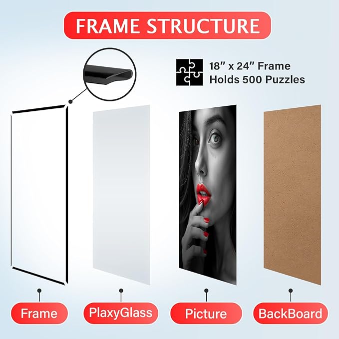 Black Poster Frame, 18" x 24" For Horizontal & Vertical Wall Mounting-P540-01232