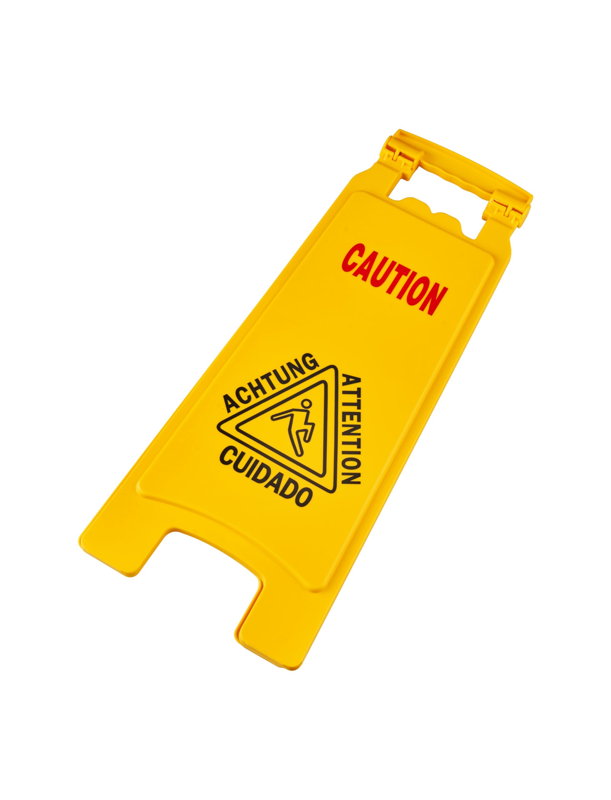 Caution "Wet Floor" Sign, Bright Yellow, Slippery When Wet A-Frame Sign