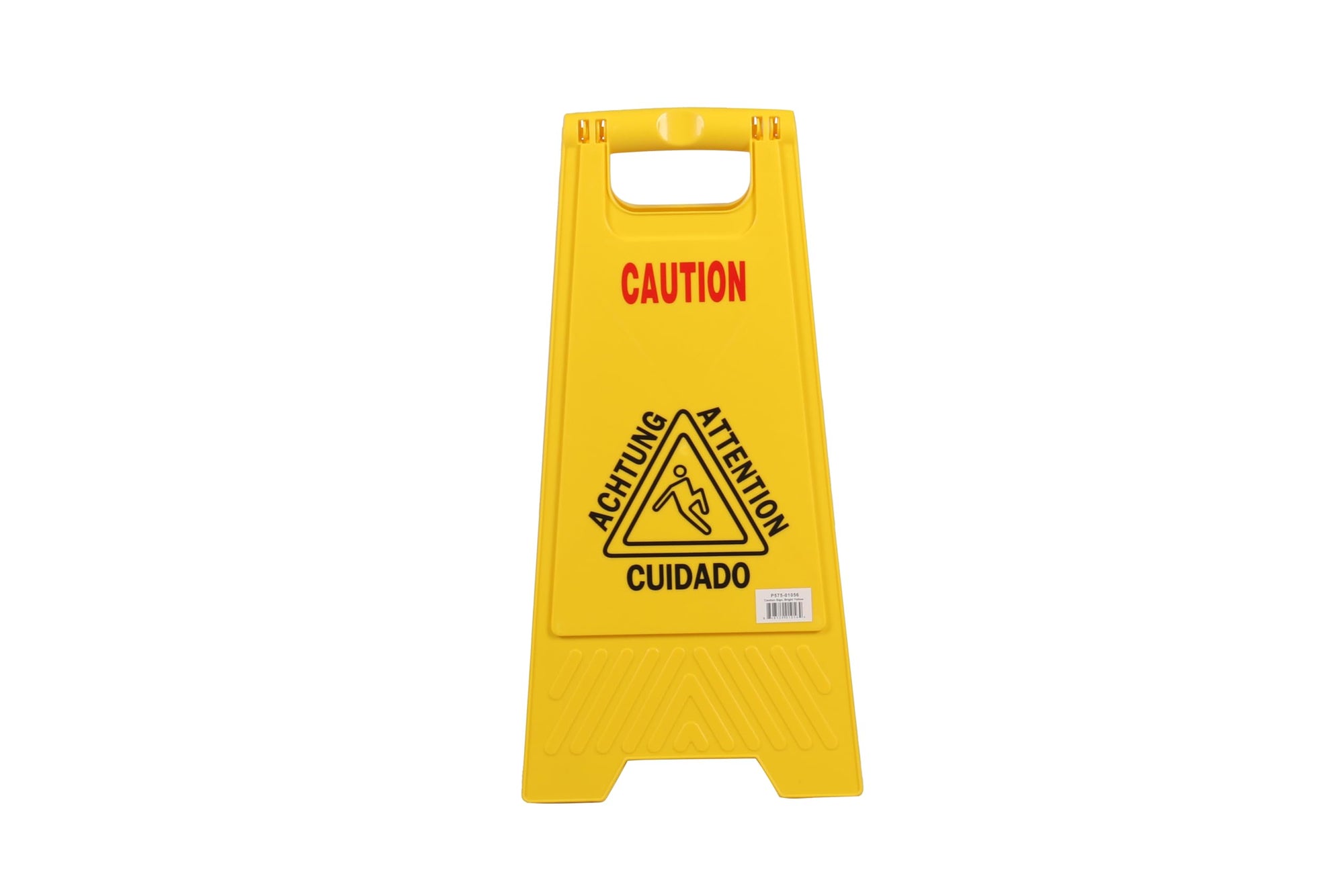 Caution "Wet Floor" Sign, Bright Yellow Heavy-Duty, Slippery When Wet A-Frame Sign