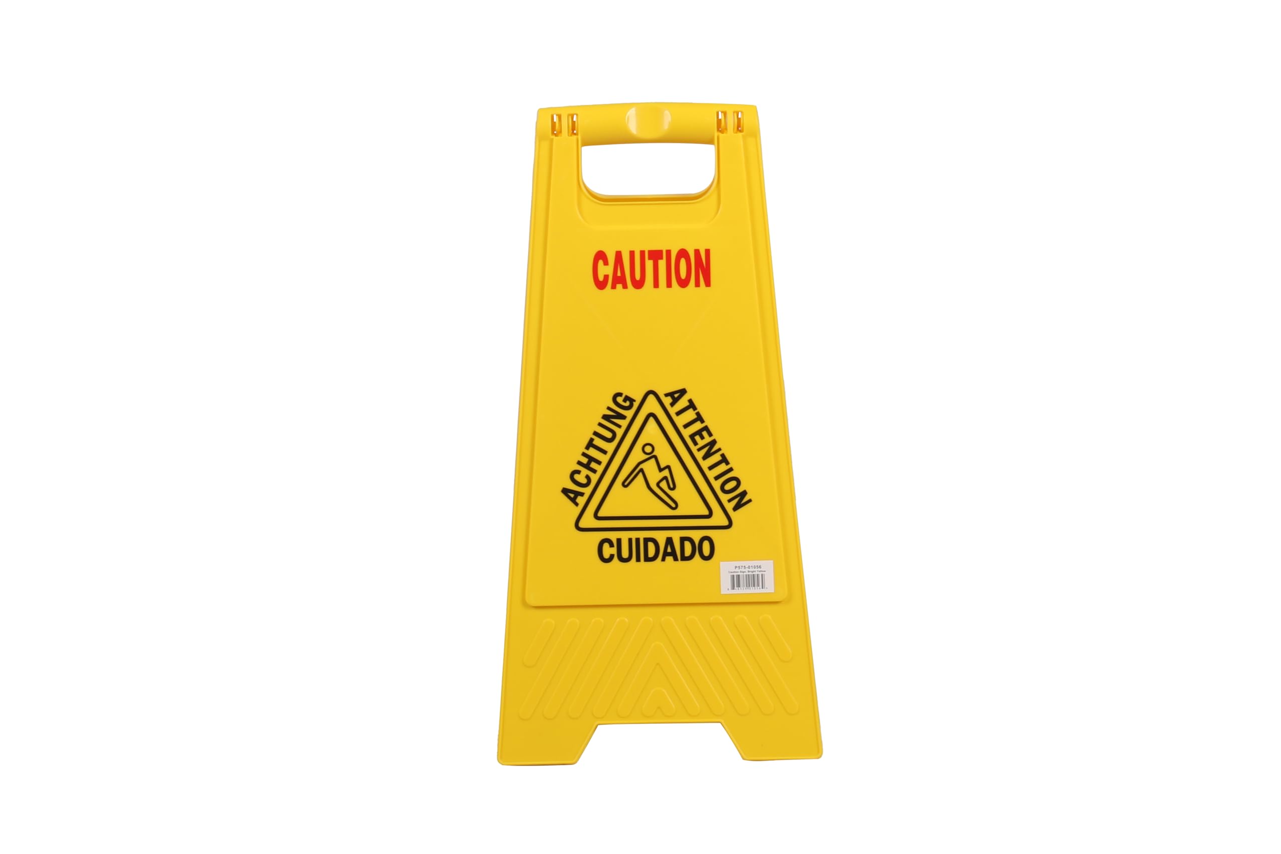 Caution "Wet Floor" Sign, Bright Yellow Heavy-Duty, Slippery When Wet A-Frame Sign