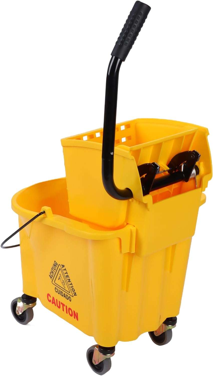 26-QT Side Press Mop Bucket and Wringer, Yellow