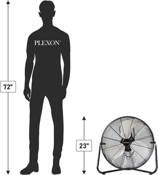 20 in. Black High Velocity Floor Fan, 3-Speed