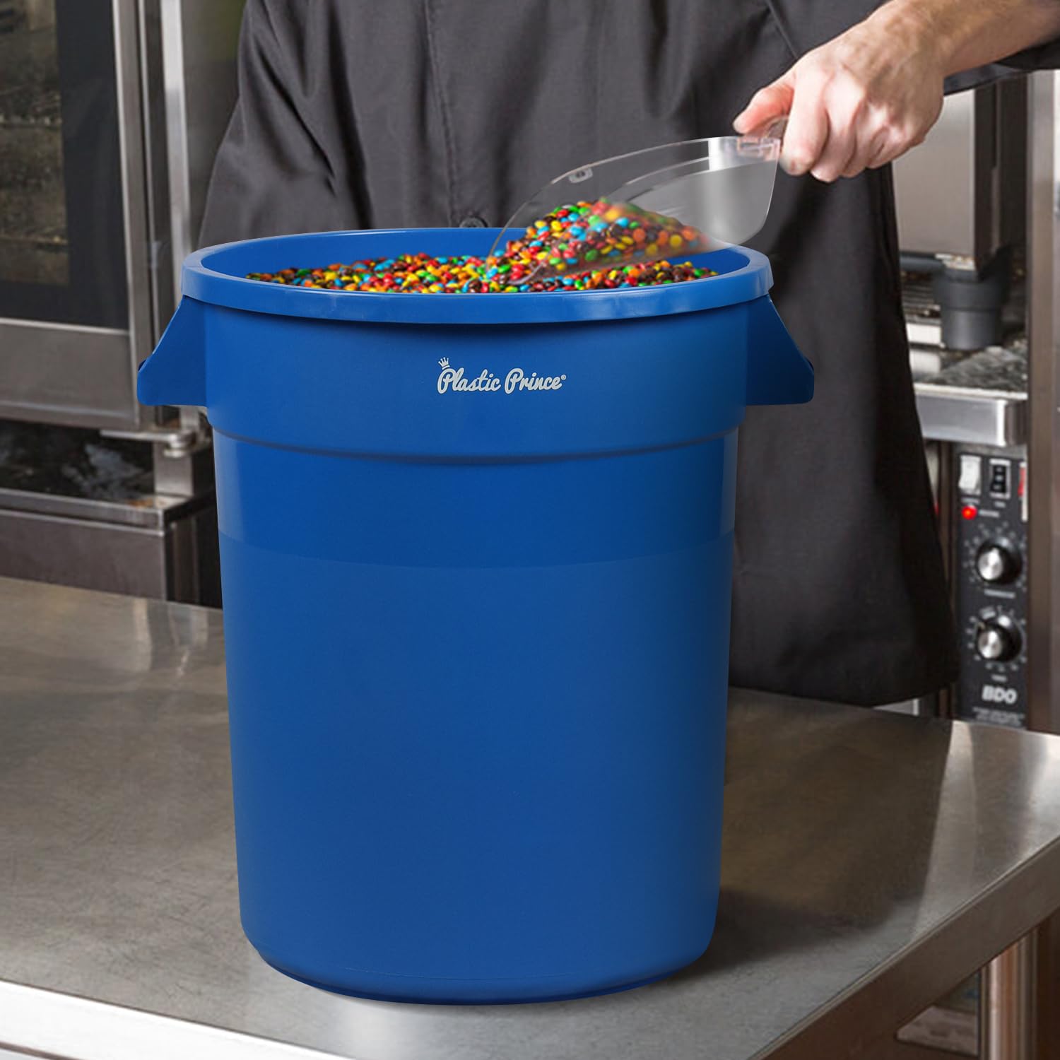 20 Gal Blue Round Trash Can