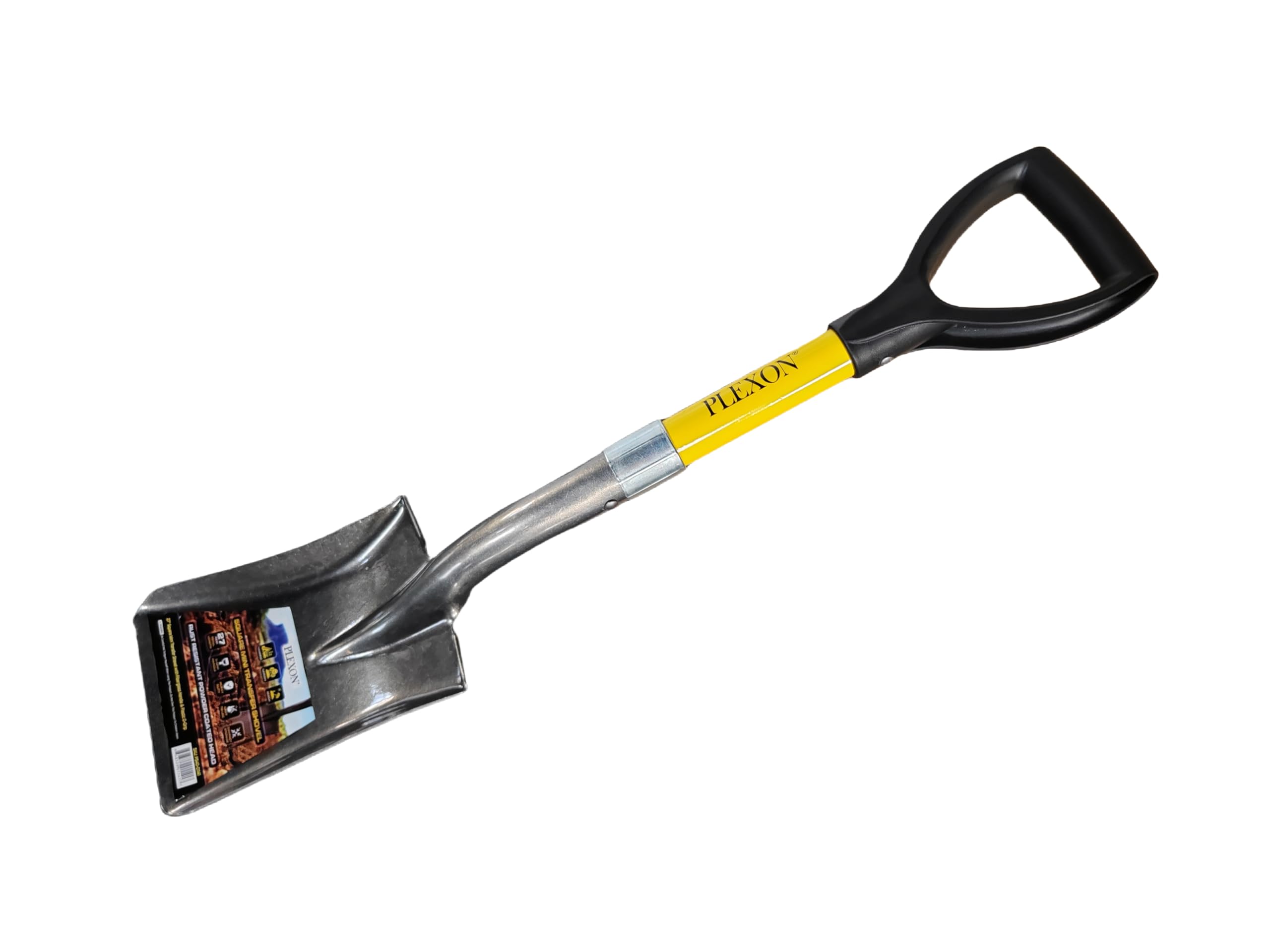27" Square Short Transfer Shovel with Fiberglass Handle & Plastic D-Grip