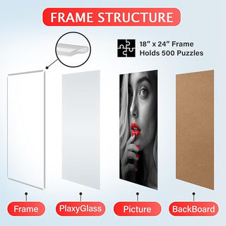 White Poster Frame, 18" x 24" For Horizontal & Vertical Wall Mounting-P540-01228