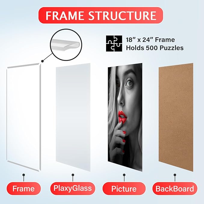 White Poster Frame, 18" x 24" For Horizontal & Vertical Wall Mounting-P540-01228