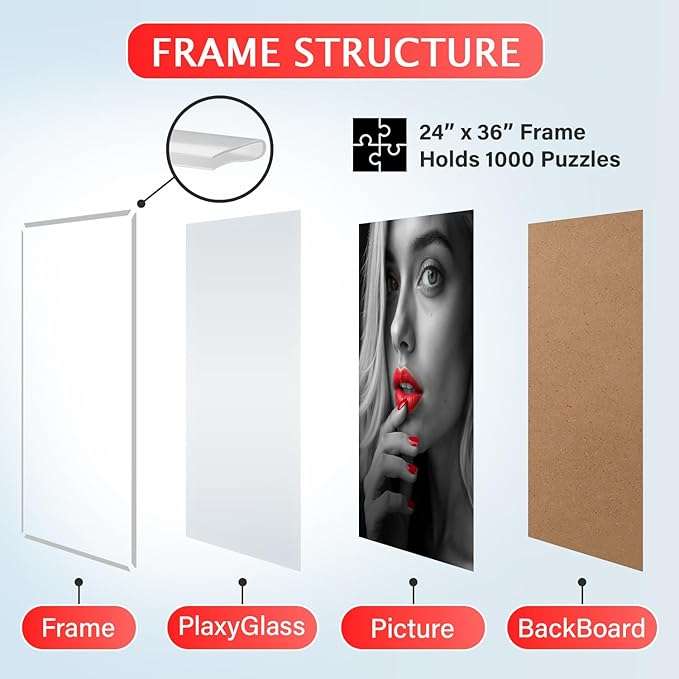 White Poster Frame, 24" x 36" For Horizontal & Vertical Wall Mounting-P540-01224