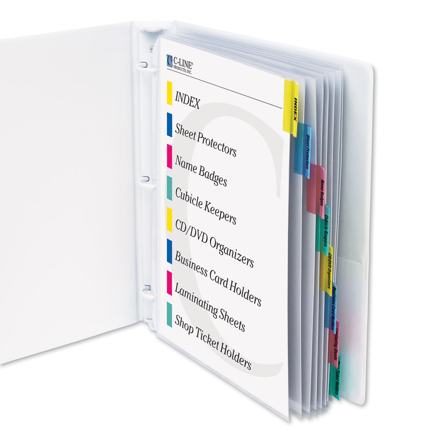 sheet-protectors-with-index-tabs-assorted-color-tabs-2-11-x-85-8-set_cli05580 - 1