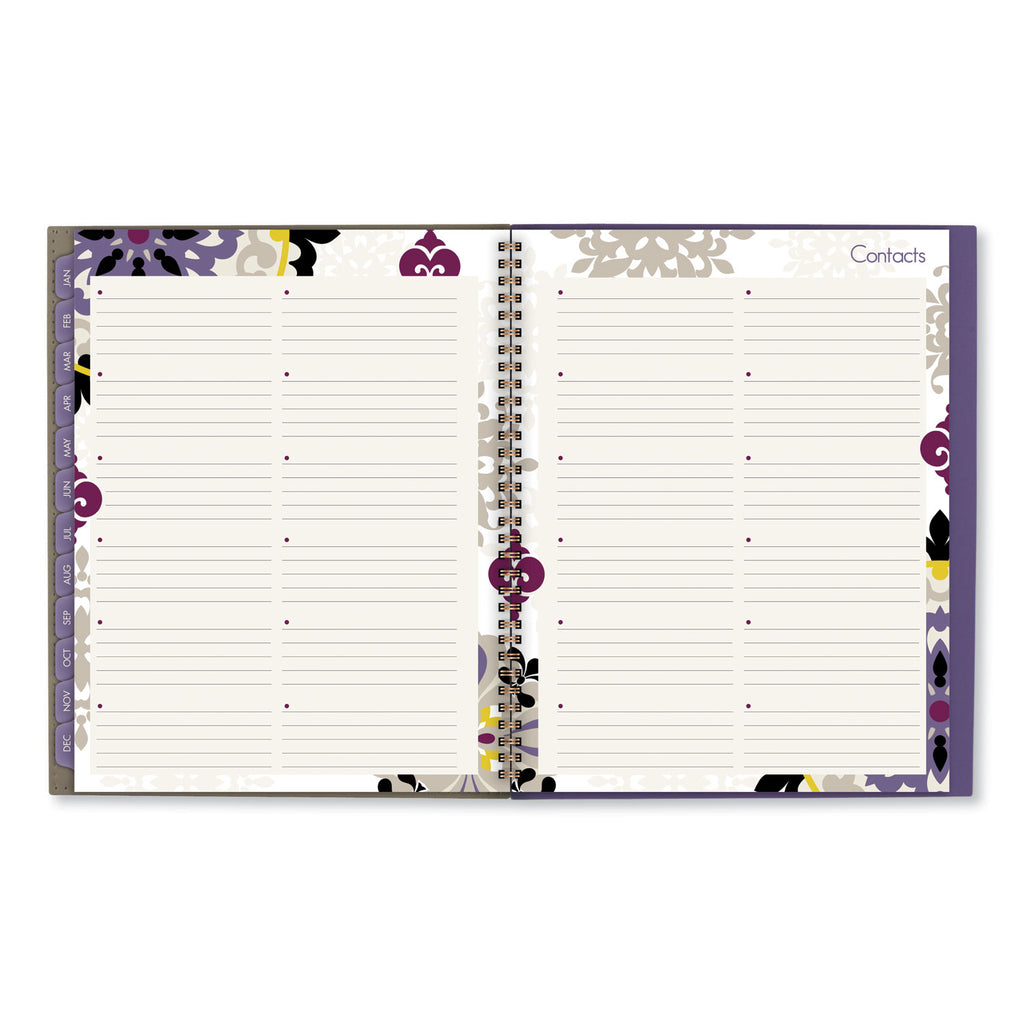 Vienna Weekly/Monthly Appointment Book, Vienna Geometric Artwork, 11 x 8.5, Purple/Tan Cover, 12-Month (Jan to Dec): 2024
