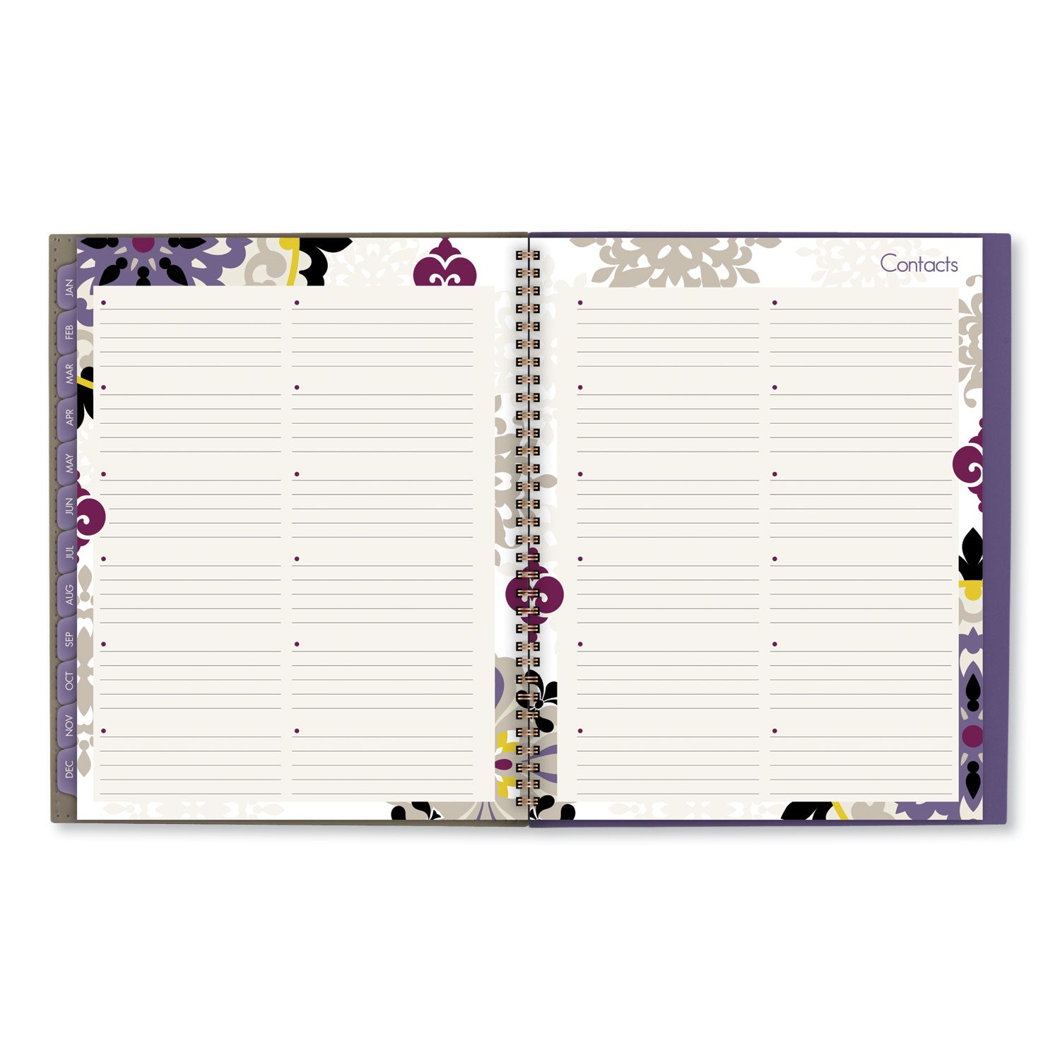 Vienna Weekly/Monthly Appointment Book, Vienna Geometric Artwork, 11 x 8.5, Purple/Tan Cover, 12-Month (Jan to Dec): 2024