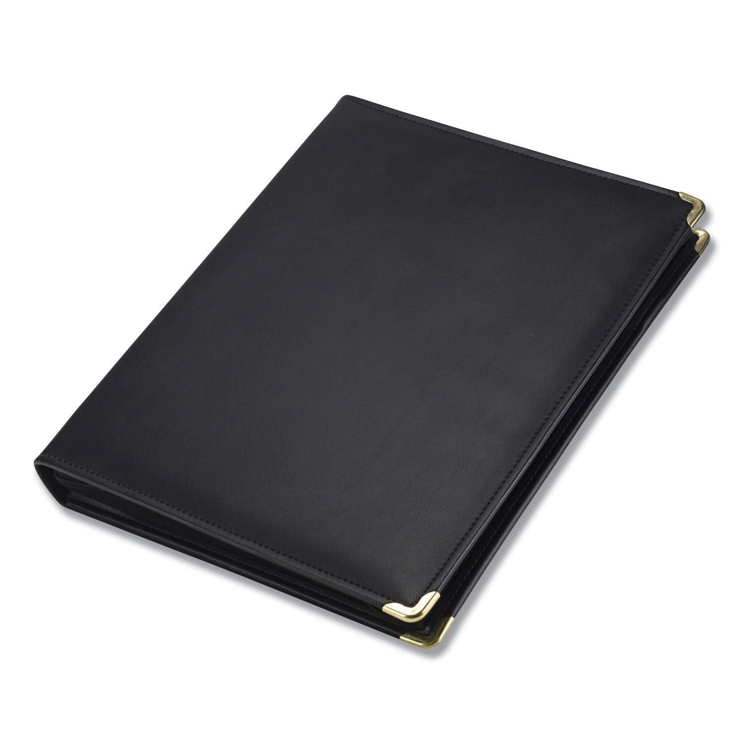 Classic Collection Zipper Ring Binder, 3 Rings, 1.5" Capacity, 11 x 8.5, Black - 