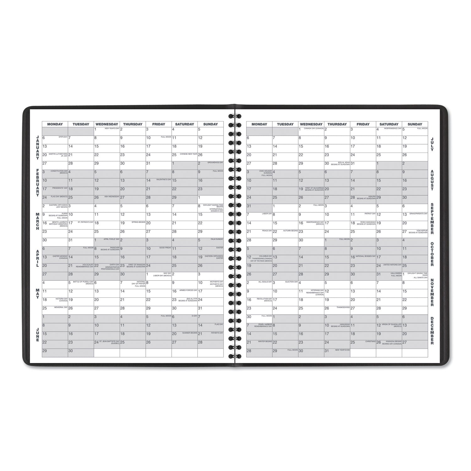 Monthly Planner, 11 x 9, Black Cover, 15-Month (Jan to Mar): 2024 to 2025 - 5