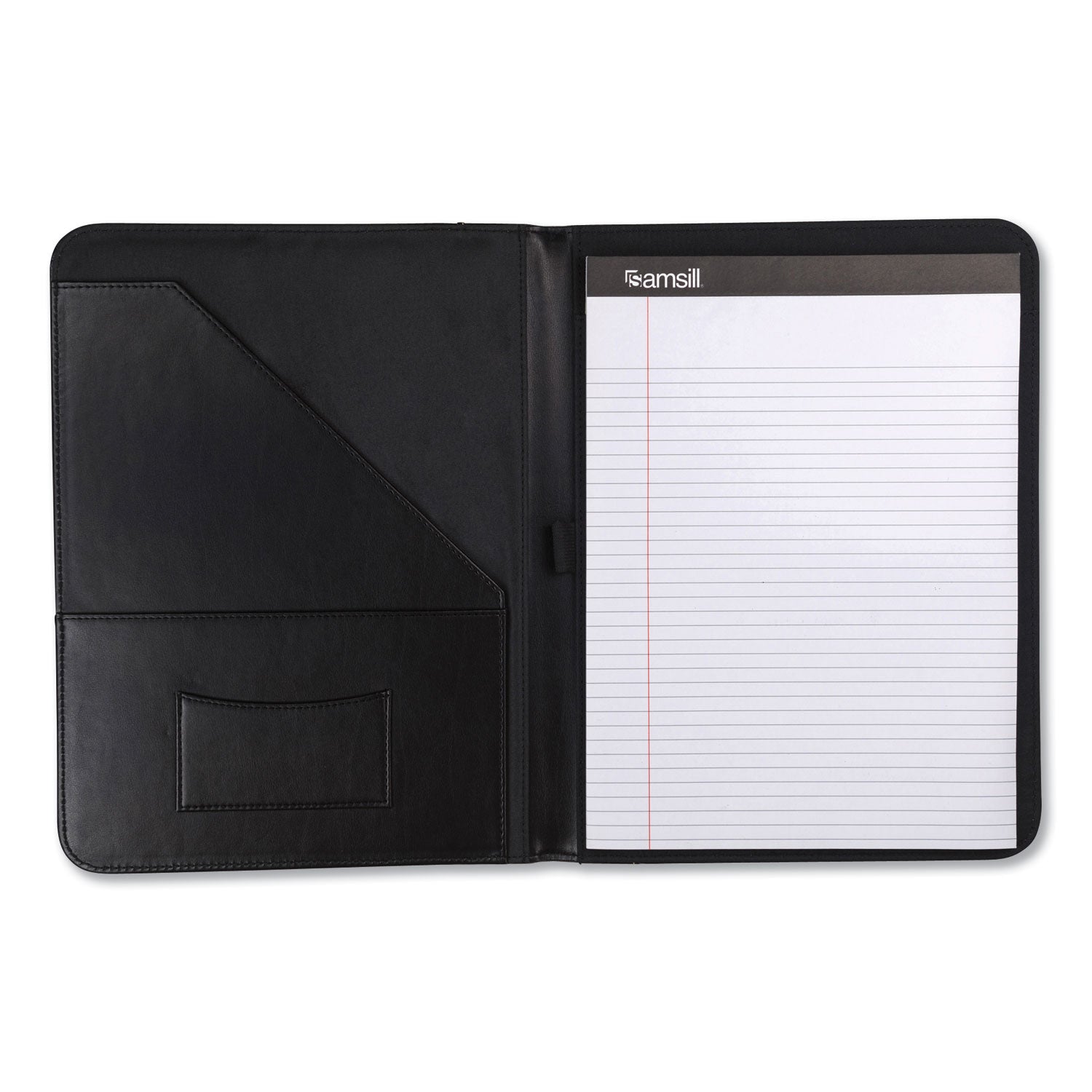 contrast-stitch-leather-padfolio-8-1-2-x-11-leather-black_sam71710 - 5