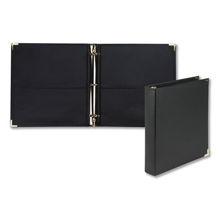 Classic Collection Ring Binder, 3 Rings, 1.5" Capacity, 11 x 8.5, Black - 
