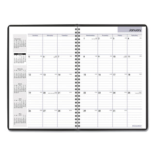 DayMinder Monthly Planner, Ruled Blocks, 12 x 8, Black Cover, 14-Month (Dec to Jan): 2023 to 2025