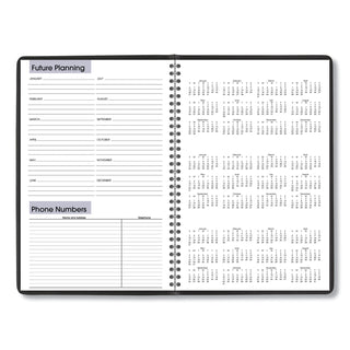 DayMinder Monthly Planner, Ruled Blocks, 12 x 8, Black Cover, 14-Month (Dec to Jan): 2023 to 2025