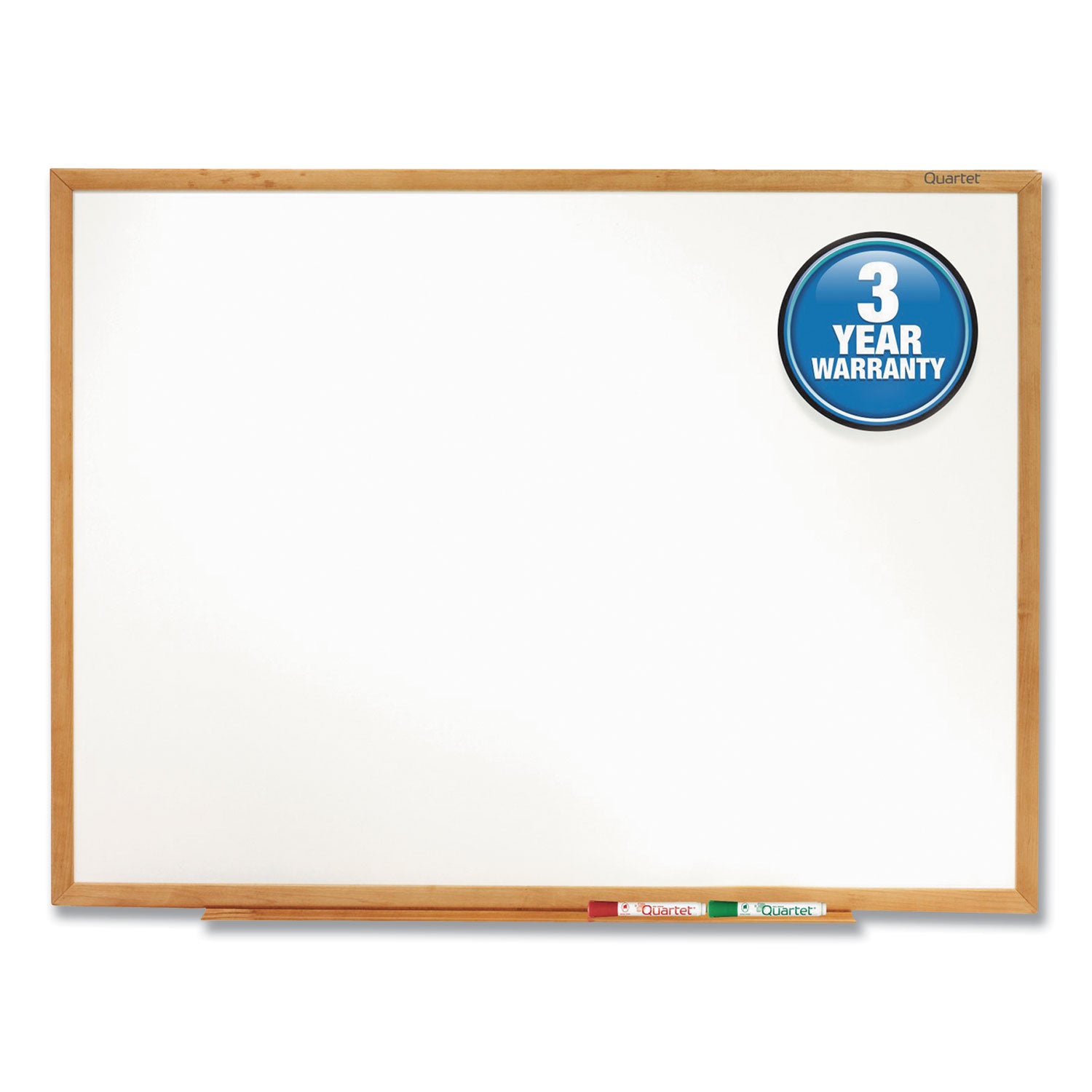 Classic Series Total Erase Dry Erase Boards, 72 x 48, White Surface, Oak Fiberboard Frame - 