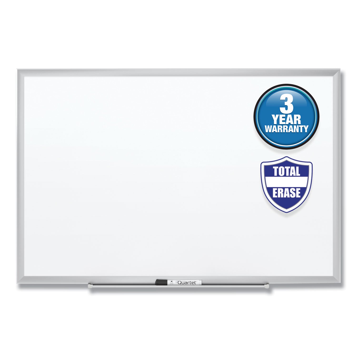Classic Series Total Erase Dry Erase Boards, 72 x 48, White Surface, Silver Anodized Aluminum Frame - 