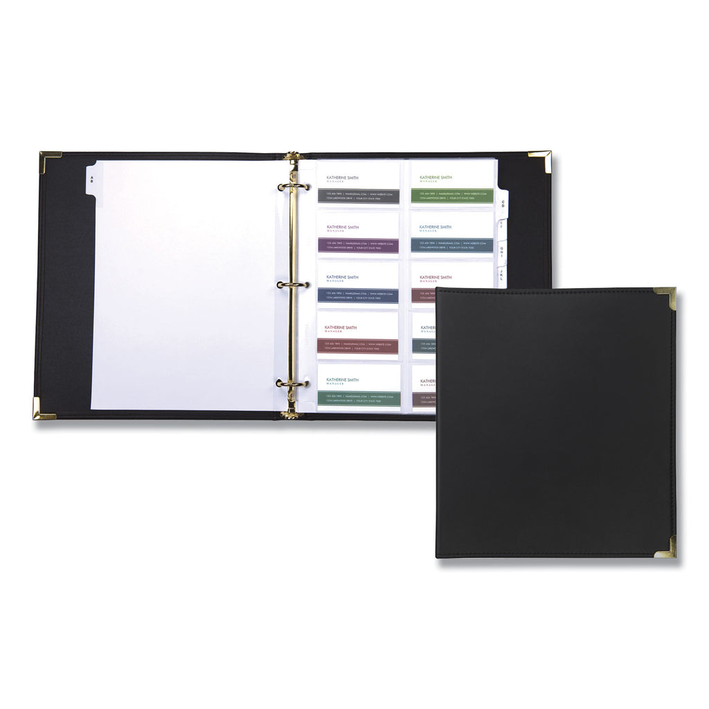 classic-vinyl-business-card-binder-holds-200-2-x-25-cards-1025-x-1113-ebony_sam81080 - 2