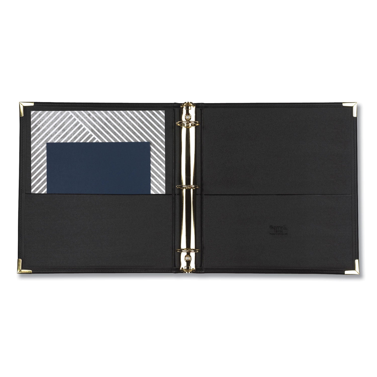 Classic Collection Ring Binder, 3 Rings, 1.5" Capacity, 11 x 8.5, Black - 