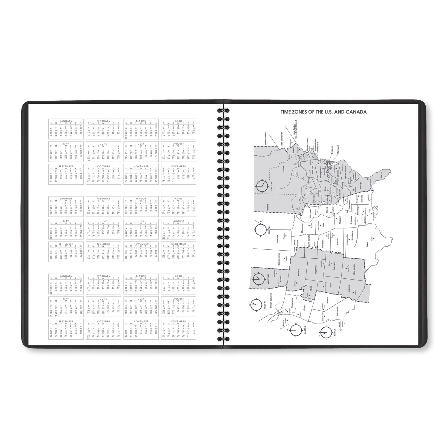 Monthly Planner, 11 x 9, Black Cover, 15-Month (Jan to Mar): 2024 to 2025 - 3