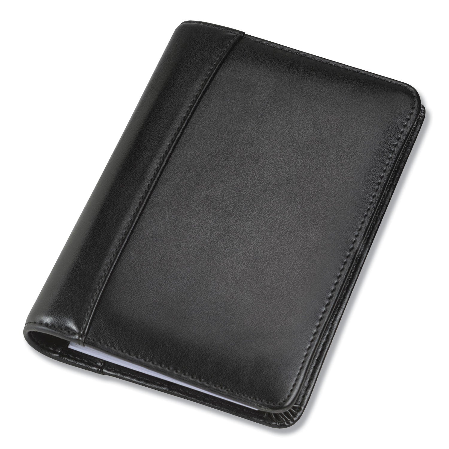 Regal Leather Business Card Binder, Holds 120 2 x 3.5 Cards, 5.75 x 7.75, Black - 