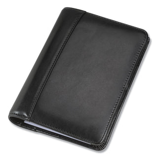 Regal Leather Business Card Binder, Holds 120 2 x 3.5 Cards, 5.75 x 7.75, Black - 