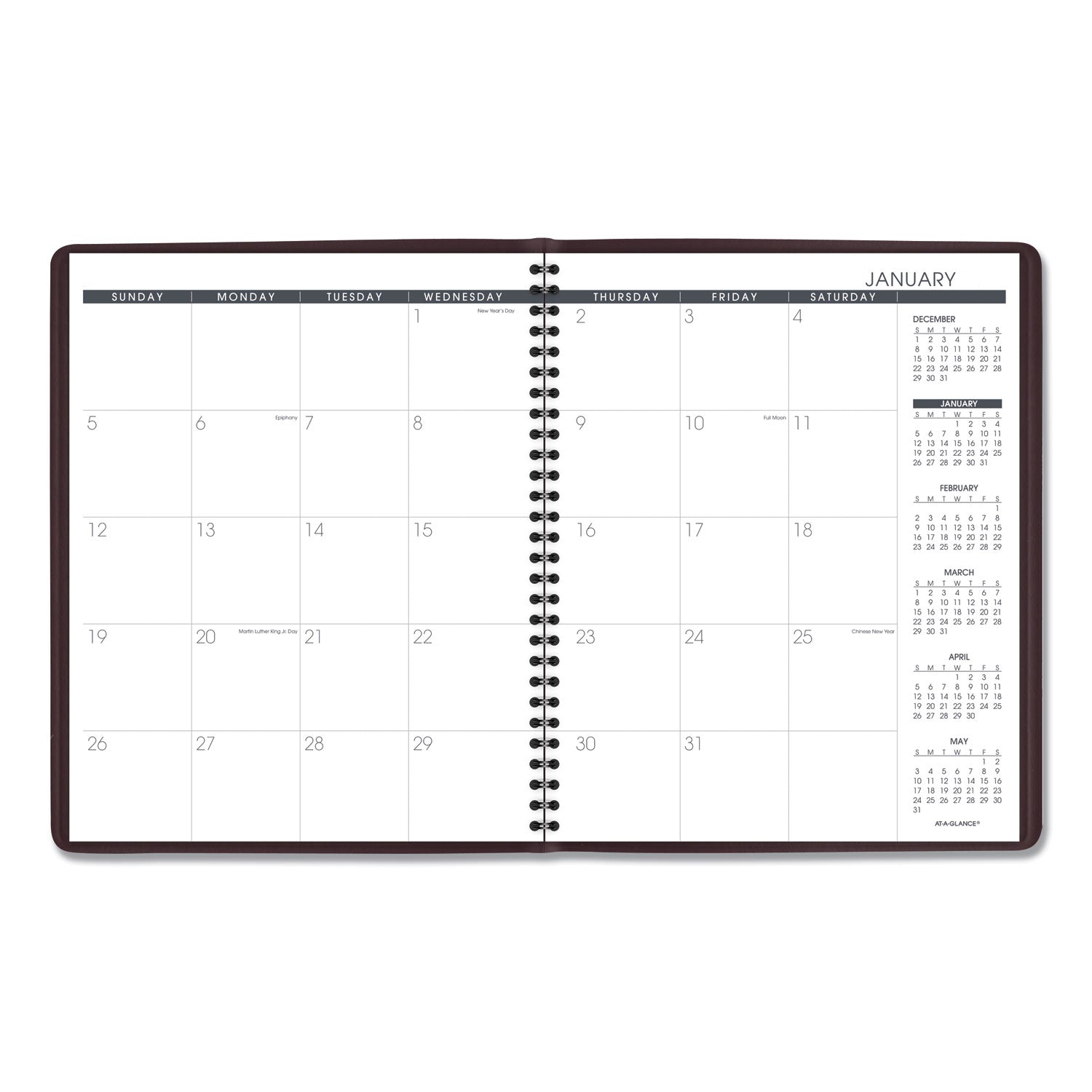 Monthly Planner, 11 x 9, Winestone Cover, 15-Month (Jan to Mar): 2024 to 2025 - 