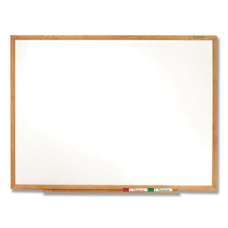 Classic Series Total Erase Dry Erase Boards, 72 x 48, White Surface, Oak Fiberboard Frame - 