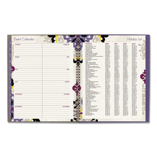 Vienna Weekly/Monthly Appointment Book, Vienna Geometric Artwork, 11 x 8.5, Purple/Tan Cover, 12-Month (Jan to Dec): 2024 - 5