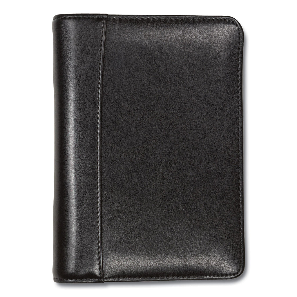 Regal Leather Business Card Binder, Holds 120 2 x 3.5 Cards, 5.75 x 7.75, Black - 