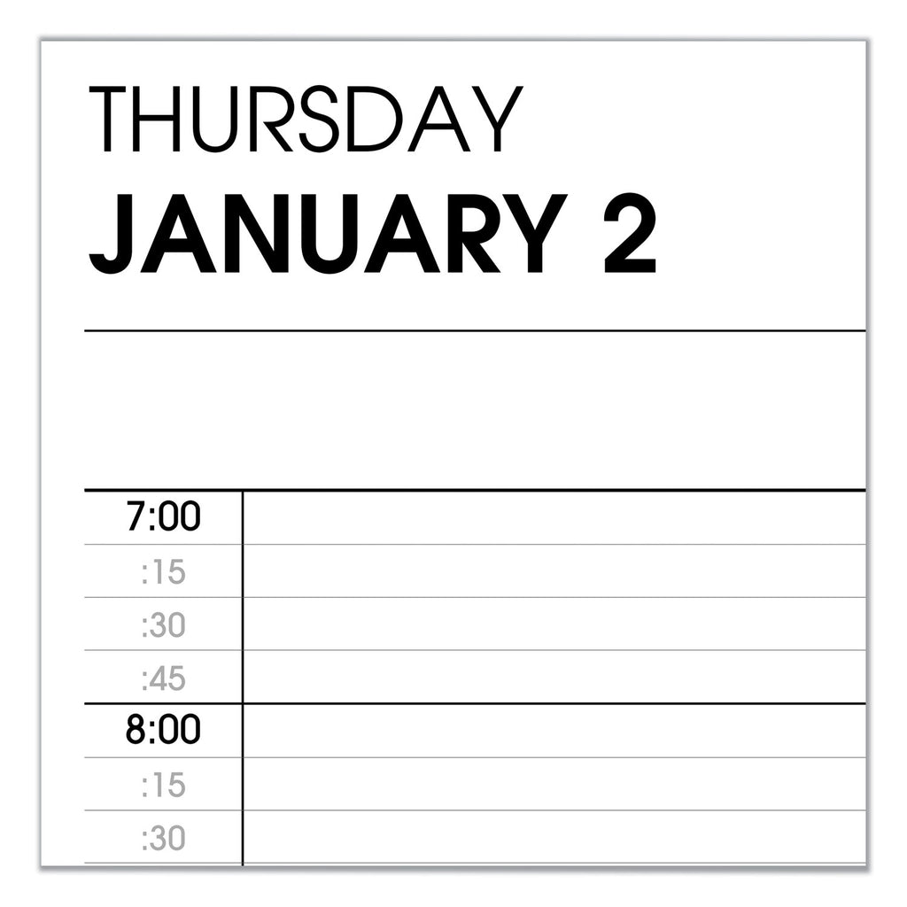 Two-Person Group Daily Appointment Book, 11 x 8, Black Cover, 12-Month (Jan to Dec): 2024