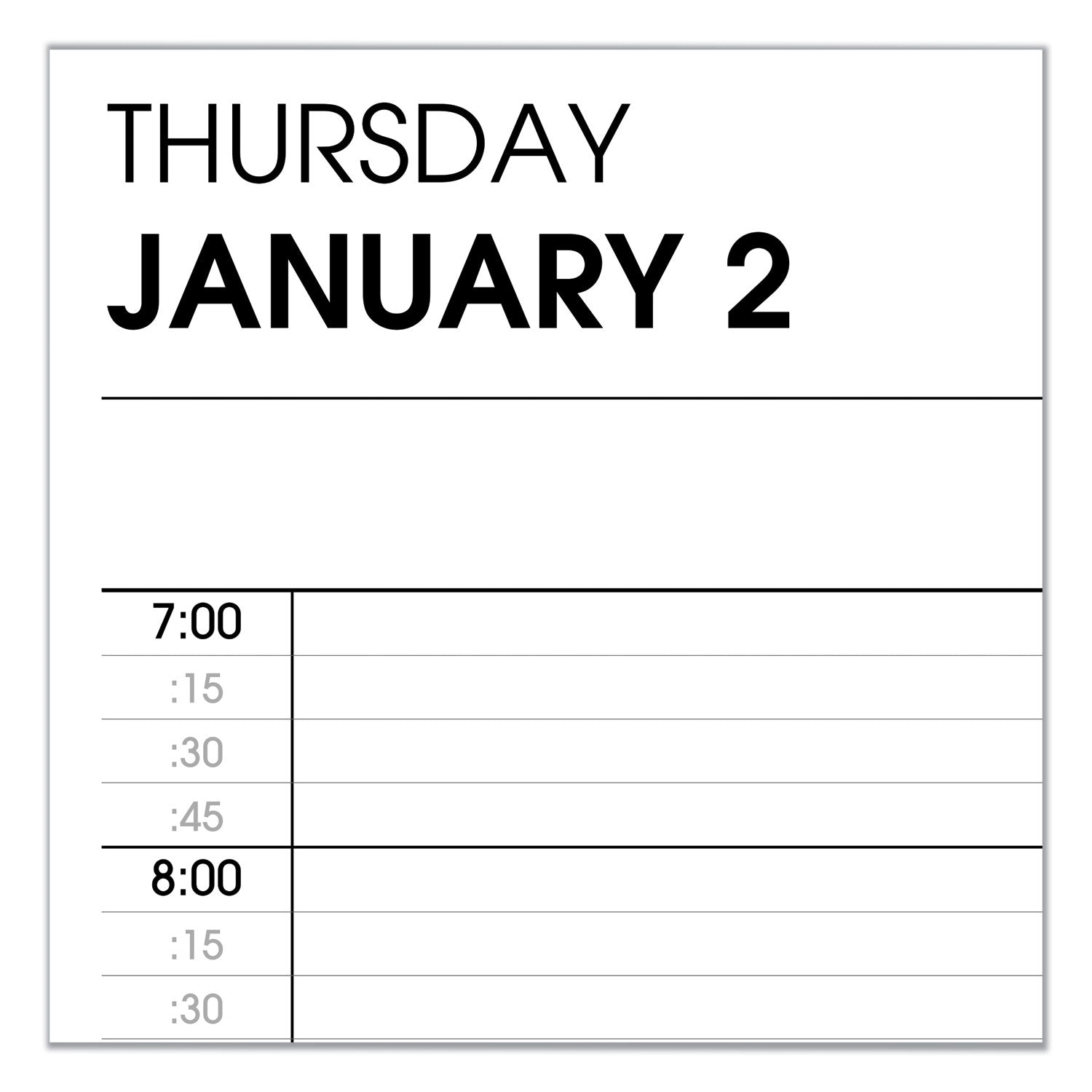Two-Person Group Daily Appointment Book, 11 x 8, Black Cover, 12-Month (Jan to Dec): 2024